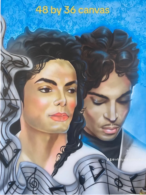 Micheal Jackson And picture 36 x 48